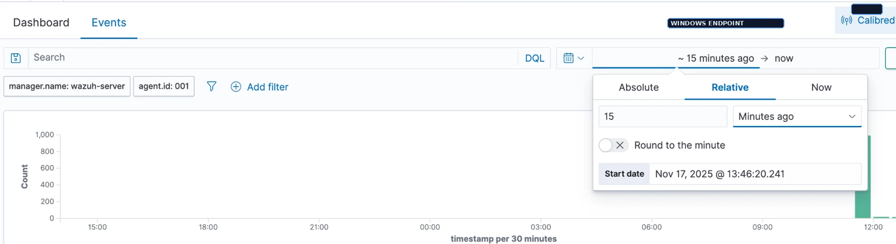 Wazuh detection lab dashboard thumbnail